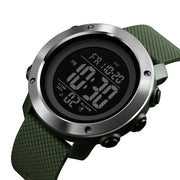 SKMEI 1416 Multifunctional Outdoor Fashion Noctilucent Water-resistant Steel Ring Digital Watch (Army Green)