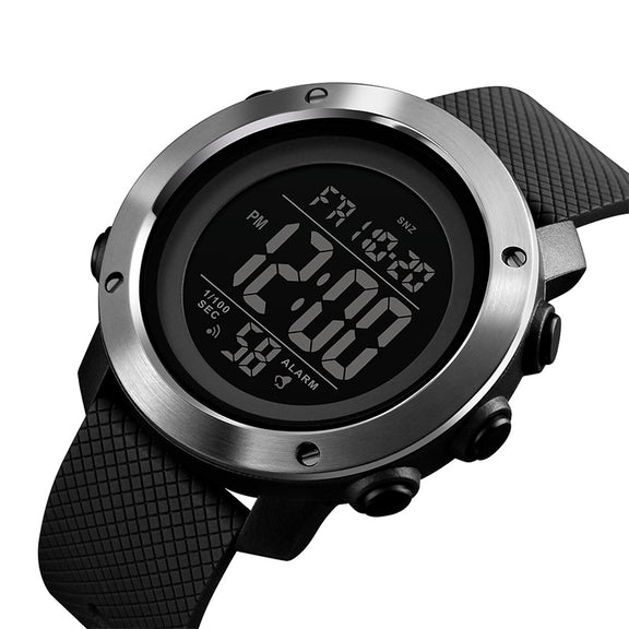 SKMEI 1416 Multifunctional Outdoor Fashion Noctilucent Water-resistant Steel Ring Digital Watch (Black)
