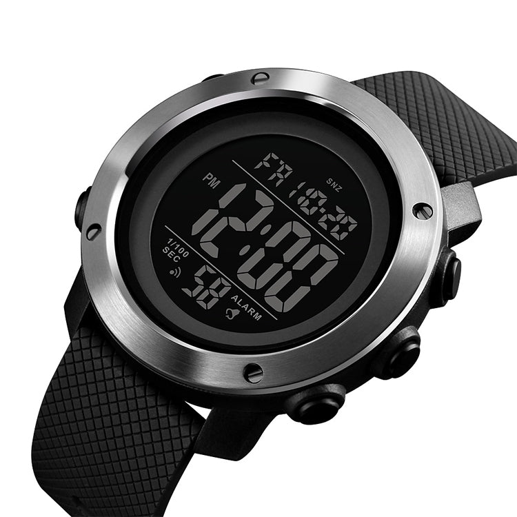 SKMEI 1416 Multifunctional Outdoor Fashion Noctilucent Water-resistant Steel Ring Digital Watch (Black)