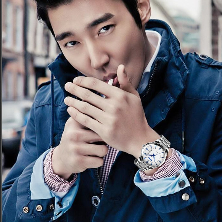 SKMEI 9069 Multifunctional Outdoor Fashion Business Waterproof Interval Gold Shell Quartz Wrist Watch(Gold) - free shipping - PMC TechLife - Order now!