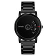 SKMEI 1260 Fashion Creative Pointer 30m Waterproof Quartz Wrist Watch with Stainless Steel Watchband(Black) - free shipping - PMC TechLife - Order now!