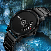 SKMEI 1260 Fashion Creative Pointer 30m Water-resistant Quartz Wrist Watch with Stainless Steel Watchband(Silver)
