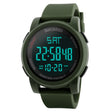 SKMEI 1257 Men Fashionable Outdoor 50m Waterproof Digital Watch Sports Wrist Watch(Army Green) - free shipping - PMC TechLife - Order now!