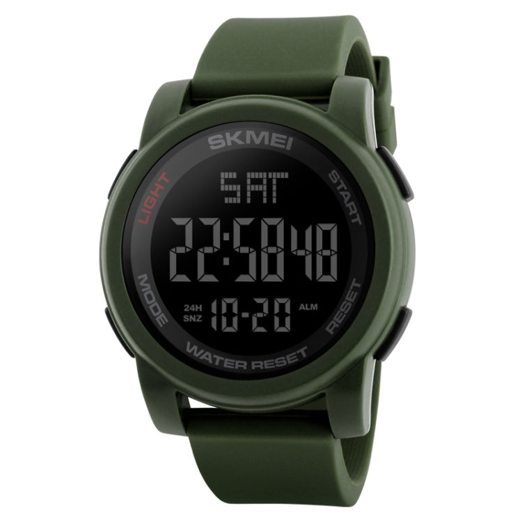 SKMEI 1257 Men Fashionable Outdoor 50m Water-resistant Digital Watch Sports Wrist Watch(Army Green)