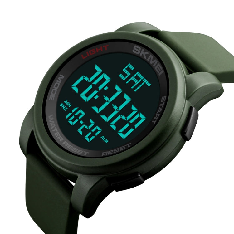 SKMEI 1257 Men Fashionable Outdoor 50m Water-resistant Digital Watch Sports Wrist Watch(Army Green)