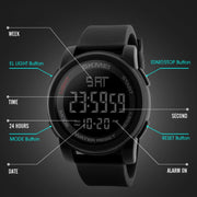 SKMEI 1257 Men Fashionable Outdoor 50m Water-resistant Digital Watch Sports Wrist Watch(Army Green)