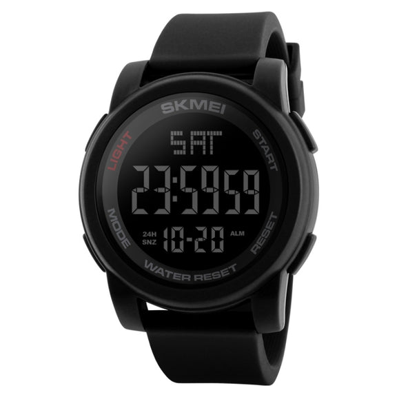 SKMEI 1257 Men Fashionable Outdoor 50m Water-resistant Digital Watch Sports Wrist Watch(Black)