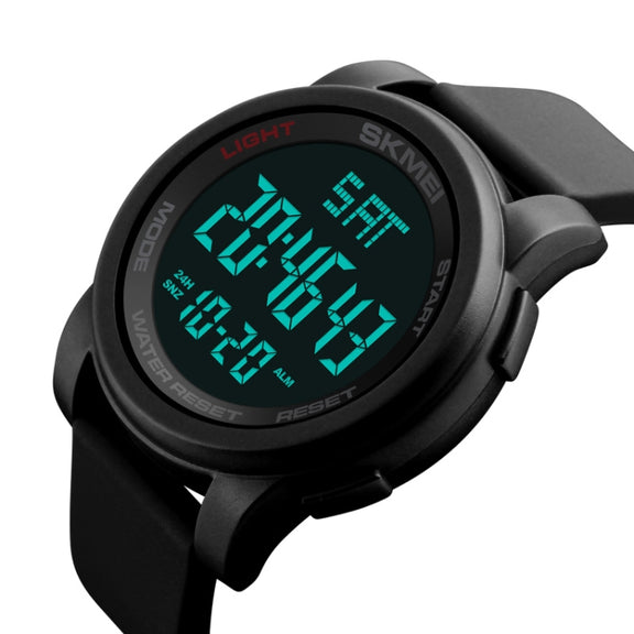SKMEI 1257 Men Fashionable Outdoor 50m Water-resistant Digital Watch Sports Wrist Watch(Black)