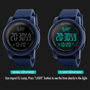 SKMEI 1257 Men Fashionable Outdoor 50m Water-resistant Digital Watch Sports Wrist Watch(Black)