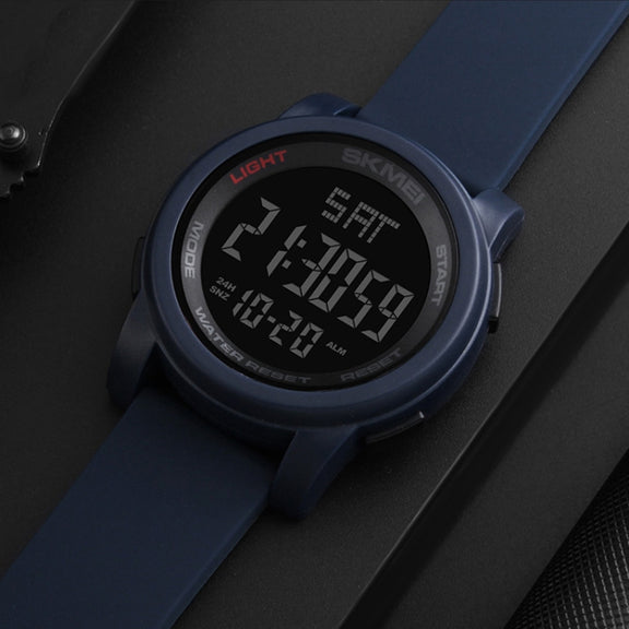 SKMEI 1257 Men Fashionable Outdoor 50m Water-resistant Digital Watch Sports Wrist Watch(Blue)