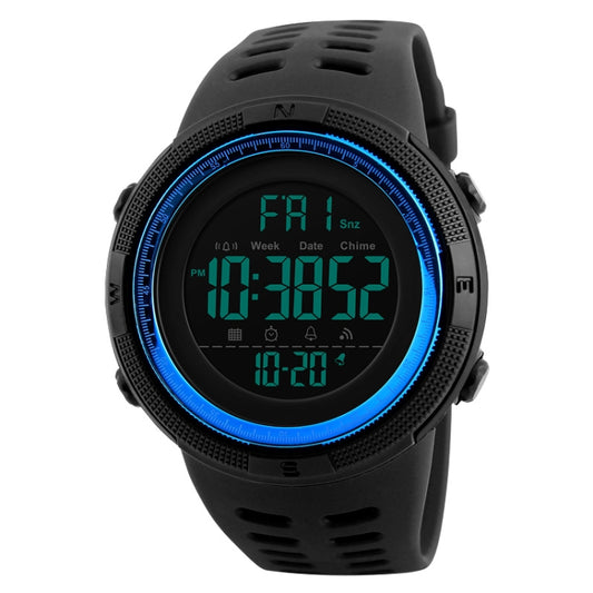 SKMEI 1251 Men Fashionable Outdoor 50m Waterproof Sports Watch Digital Watch with PU Watchband(Blue) - free shipping - PMC Jewellery - Order now!
