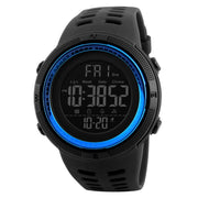 SKMEI 1251 Men Fashionable Outdoor 50m Water-resistant Sports Watch Digital Watch with PU Watchband(Blue)