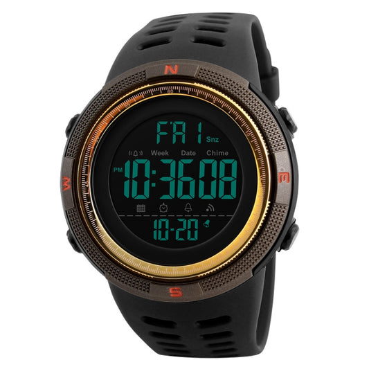 SKMEI 1251 Men Fashionable Outdoor 50m Waterproof Sports Watch Digital Watch with PU Watchband(Coffee) - free shipping - PMC Jewellery - Order now!
