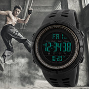 SKMEI 1251 Men Fashionable Outdoor 50m Water-resistant Sports Watch Digital Watch with PU Watchband(Grey)