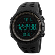 SKMEI 1251 Men Fashionable Outdoor 50m Water-resistant Sports Watch Digital Watch with PU Watchband(Grey)