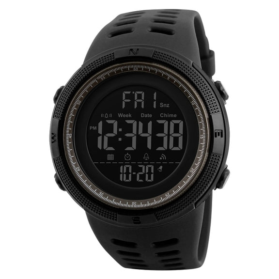SKMEI 1251 Men Fashionable Outdoor 50m Water-resistant Sports Watch Digital Watch with PU Watchband(Grey)