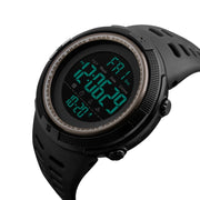 SKMEI 1251 Men Fashionable Outdoor 50m Water-resistant Sports Watch Digital Watch with PU Watchband(Grey)