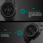 SKMEI 1251 Men Fashionable Outdoor 50m Water-resistant Sports Watch Digital Watch with PU Watchband(Grey)