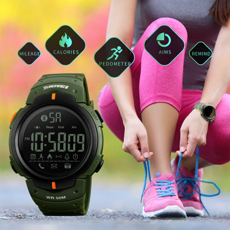 SKMEI 1301 Multifunction 50m Water-resistant Sports Bluetooth Smart Watch, Compatible with Android & iOS System(Black)