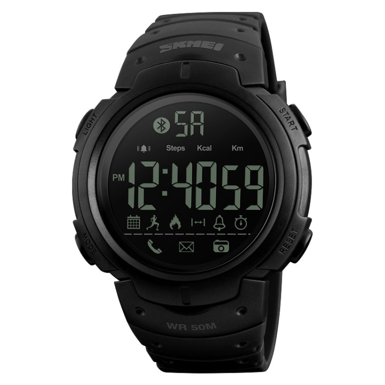 SKMEI 1301 Multifunction 50m Water-resistant Sports Bluetooth Smart Watch, Compatible with Android & iOS System(Black)