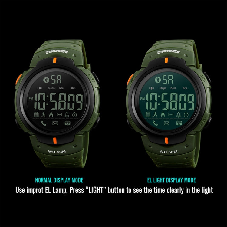 SKMEI 1301 Multifunction 50m Water-resistant Sports Bluetooth Smart Watch, Compatible with Android & iOS System(Black)