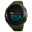 SKMEI 1405 Fashion Solar Power Outdoor Sports Watch Multifunctional 50m Waterproof Men Digital Watch(Army Green) - free shipping - PMC TechLife - Order now!