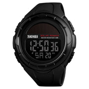 SKMEI 1405 Fashion Solar Power Outdoor Sports Watch Multifunctional 50m Water-resistant Men Digital Watch(Black)