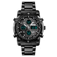SKMEI 1389 Multifunctional Men Business Digital Watch 30m Waterproof Large Dial Wrist Watch with Stainless Steel Watchband (Black) - free shipping - PMC TechLife - Order now!