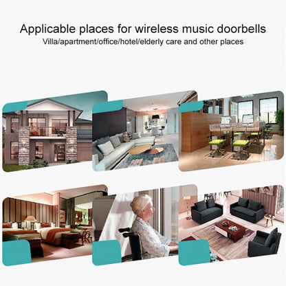 VOYE V009B Home Music Remote Control Wireless Doorbell with 38 Polyphony Sounds, US Plug (White) - Wireless Doorbell by VOYE | Online Shopping South Africa | PMC Jewellery | Buy Now Pay Later Mobicred