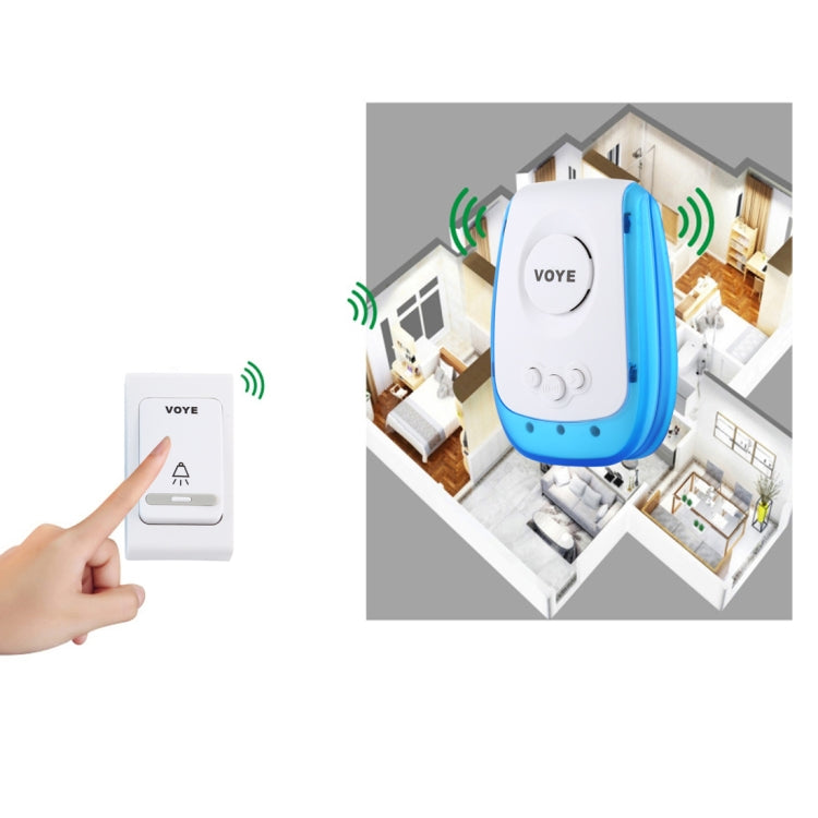 VOYE V009B Home Music Remote Control Wireless Doorbell with 38 Polyphony Sounds, US Plug (White) - Wireless Doorbell by VOYE | Online Shopping South Africa | PMC Jewellery | Buy Now Pay Later Mobicred