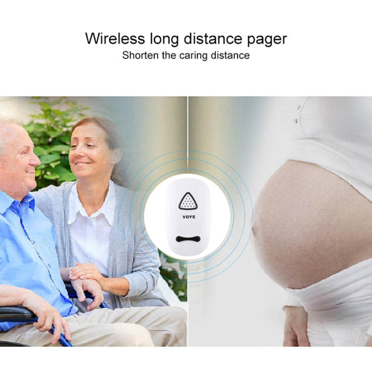 VOYE V025F Home Music Remote Control Wireless Doorbell with 38 Polyphony Sounds, US Plug(White) - Wireless Doorbell by VOYE | Online Shopping South Africa | PMC Jewellery | Buy Now Pay Later Mobicred