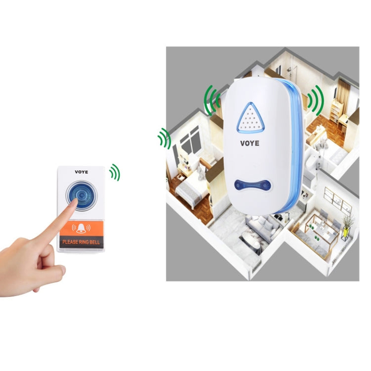 VOYE V025A Home Music Remote Control Wireless Doorbell with 38 Polyphony Sounds, US Plug (White) - Wireless Doorbell by VOYE | Online Shopping South Africa | PMC Jewellery | Buy Now Pay Later Mobicred