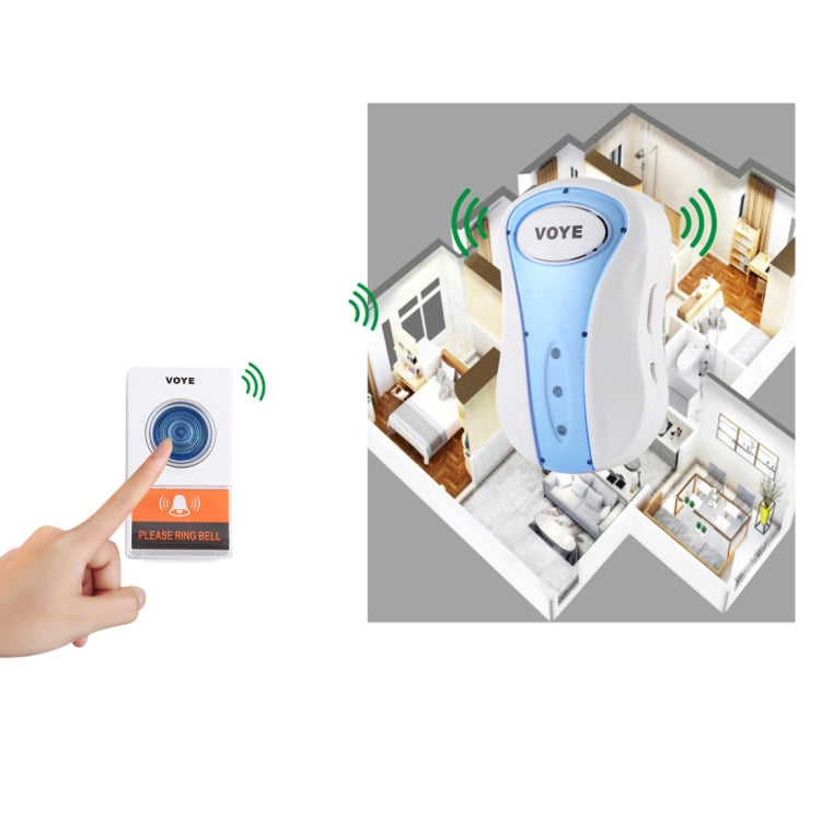 VOYE V008A Home Music Remote Control Wireless Doorbell with 38 Polyphony Sounds, US Plug(White) - Wireless Doorbell by VOYE | Online Shopping South Africa | PMC Jewellery | Buy Now Pay Later Mobicred