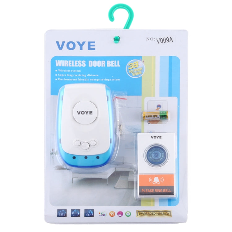 VOYE V009A Home Music Remote Control Wireless Doorbell with 38 Polyphony Sounds, US Plug (White) - Wireless Doorbell by VOYE | Online Shopping South Africa | PMC Jewellery | Buy Now Pay Later Mobicred