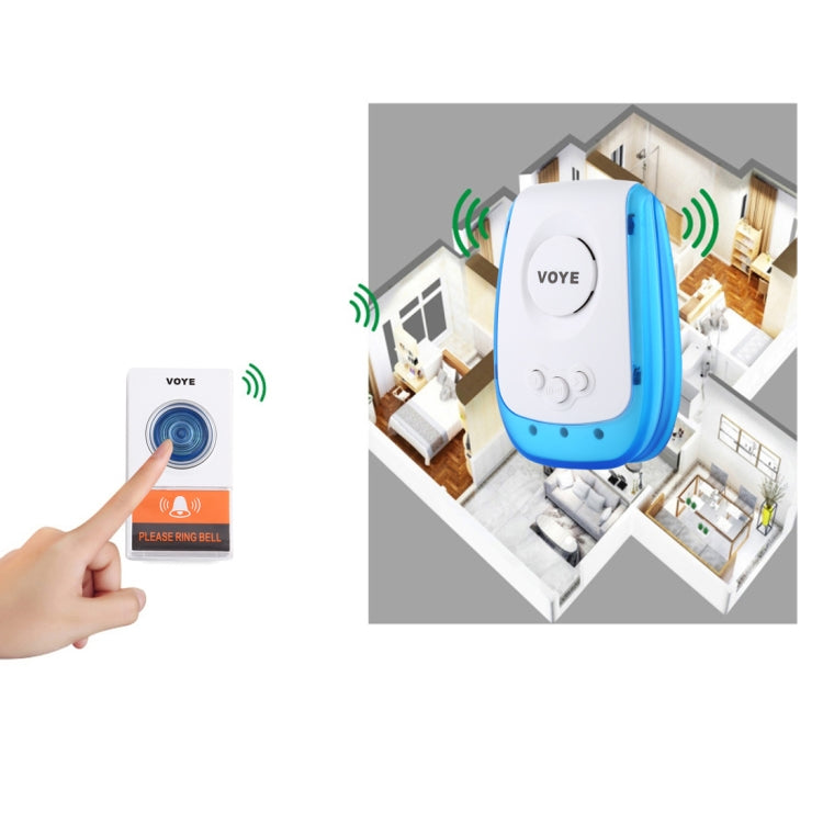 VOYE V009A Home Music Remote Control Wireless Doorbell with 38 Polyphony Sounds, US Plug (White) - Wireless Doorbell by VOYE | Online Shopping South Africa | PMC Jewellery | Buy Now Pay Later Mobicred