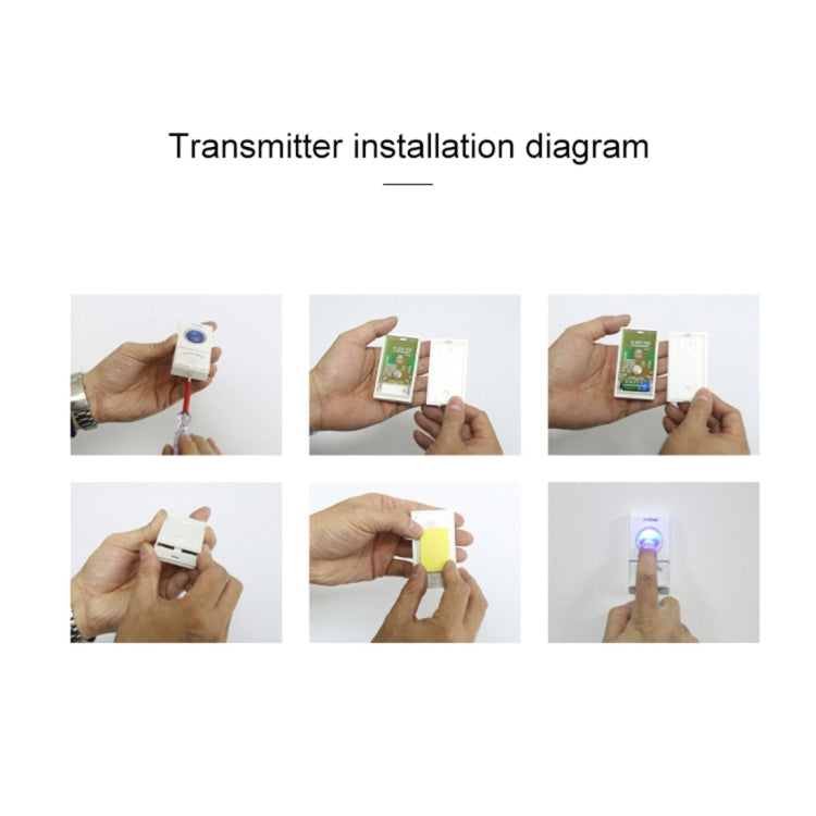 VOYE V003B Home Music Remote Control Wireless Doorbell with 38 Polyphony Sounds, US Plug (White)