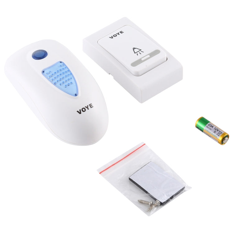 VOYE V003B Home Music Remote Control Wireless Doorbell with 38 Polyphony Sounds, US Plug (White) - Wireless Doorbell by VOYE | Online Shopping South Africa | PMC Jewellery | Buy Now Pay Later Mobicred