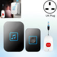 CACAZI C86 Wireless SOS Pager Doorbell Old man Child Emergency Alarm Remote Call Bell, UK Plug(Black) - Wireless Doorbell by CACAZI | Online Shopping South Africa | PMC TechLife | Buy Now Pay Later Mobicred