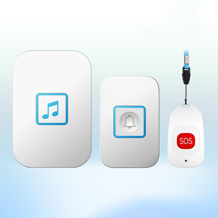 CACAZI C86 Wireless SOS Pager Doorbell Old man Child Emergency Alarm Remote Call Bell, US Plug(White) - Wireless Doorbell by CACAZI | Online Shopping South Africa | PMC Jewellery | Buy Now Pay Later Mobicred