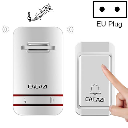 CACAZI V027G One Button One Receivers Self-Powered Wireless Home Kinetic Electronic Doorbell, EU Plug - free shipping - PMC Jewellery - Order now!