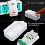 CACAZI V027G One Button One Receivers Self-Powered Wireless Home Kinetic Electronic Doorbell, US Plug