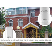 CACAZI V027G One Button One Receivers Self-Powered Wireless Home Kinetic Electronic Doorbell, US Plug
