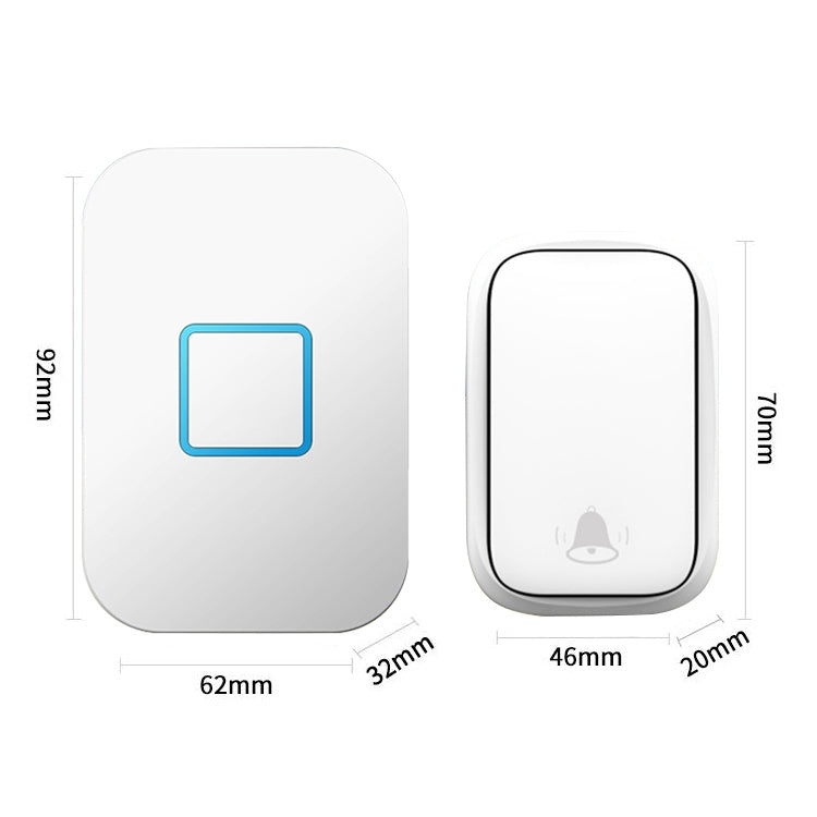 CACAZI FA88 Self-Powered Smart Home Wireless Doorbell, EU Plug(White) - free shipping - PMC Jewellery - Order now!