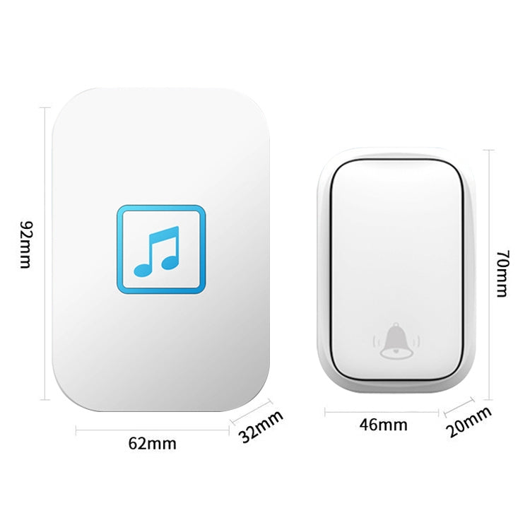 CACAZI FA86 Self-Powered Smart Home Wireless Doorbell, EU Plug(White) - free shipping - PMC TechLife - Order now!