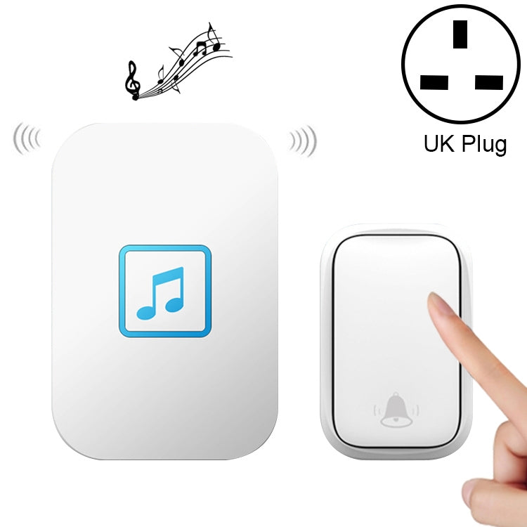 CACAZI FA86 Self-Powered Smart Home Wireless Doorbell, UK Plug(White) - Wireless Doorbell by CACAZI | Online Shopping South Africa | PMC TechLife | Buy Now Pay Later Mobicred