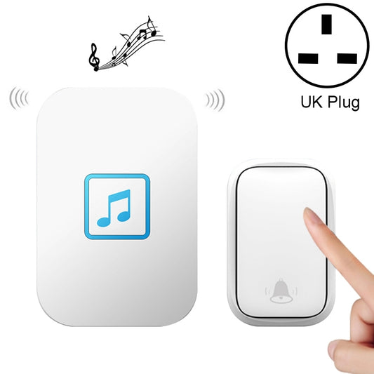 CACAZI FA86 Self-Powered Smart Home Wireless Doorbell, UK Plug(White) - Wireless Doorbell by CACAZI | Online Shopping South Africa | PMC Jewellery | Buy Now Pay Later Mobicred