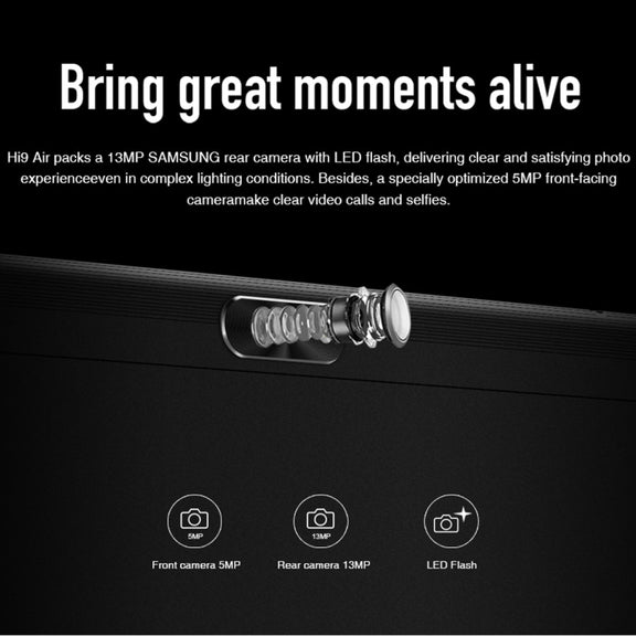 CHUWI Hi9 Air Phone Call Tablet PC, 10.1 inch, 4GB+64GB, Android 8.0, MTK (Helio X27) Deca Core up to 2.1GHz, Support OTG, FM, Bluetooth, Dual Band WiFi, Network: 4G(Black)