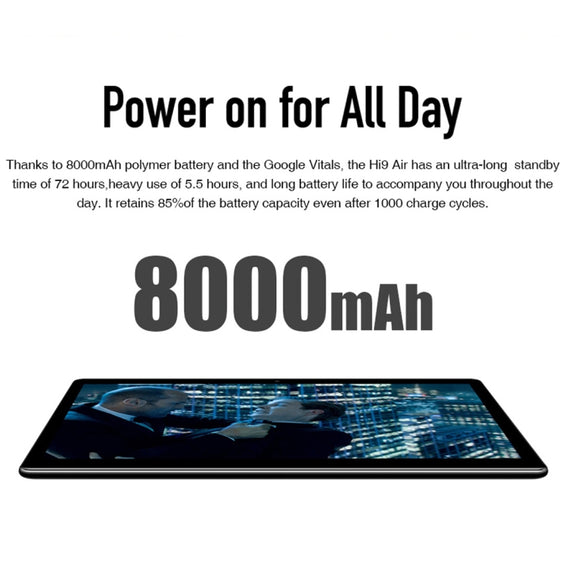 CHUWI Hi9 Air Phone Call Tablet PC, 10.1 inch, 4GB+64GB, Android 8.0, MTK (Helio X27) Deca Core up to 2.1GHz, Support OTG, FM, Bluetooth, Dual Band WiFi, Network: 4G(Black)