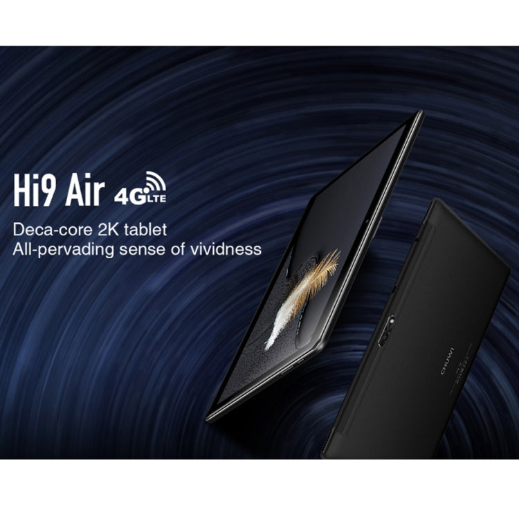 CHUWI Hi9 Air Phone Call Tablet PC, 10.1 inch, 4GB+64GB, Android 8.0, MTK (Helio X27) Deca Core up to 2.1GHz, Support OTG, FM, Bluetooth, Dual Band WiFi, Network: 4G(Black) - free shipping - PMC Jewellery - Order now!
