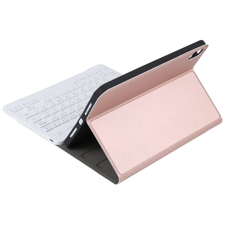 A06 Detachable Lambskin Texture Ultra-thin TPU Bluetooth Keyboard Leather Tablet Case with Stand For iPad mini 6 (Rose Gold) - For iPad mini by PMC TechLife | Online Shopping South Africa | PMC TechLife